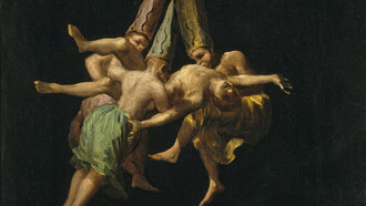 Francisco de Goya, Vuelo de brujas (1798, detalle)