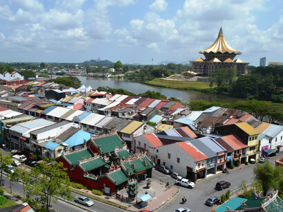 Panorama centro storico Kuching