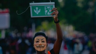 Imagen tomada durante una protesta en Nairobi, Kenia