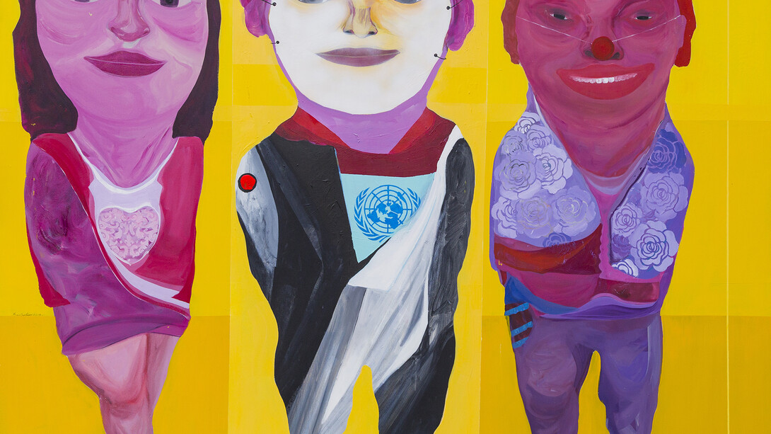 Kais Salman, UN Mission, 2014, Acrylic on canvas, 150 x 200 cm