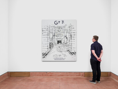 Hat Trick, curated by Vin Thorpe, installation view at Rusha & Co., Los Angeles, 2023. Courtesy of the artists and Rusha & Co., Los Angeles