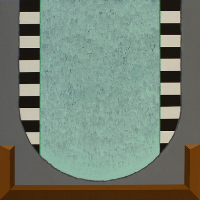 Ben Cove, Head Construct 5, 2013, acrylic on panel, 40 x 40 cm, Copyright the artist and Peter von Kant