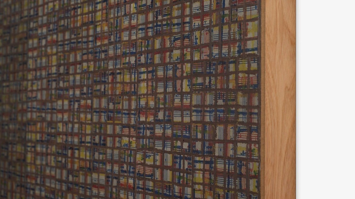 McArthur Binion, visual:ear (detail), 2023. Courtesy of the artist and Gray Gallery