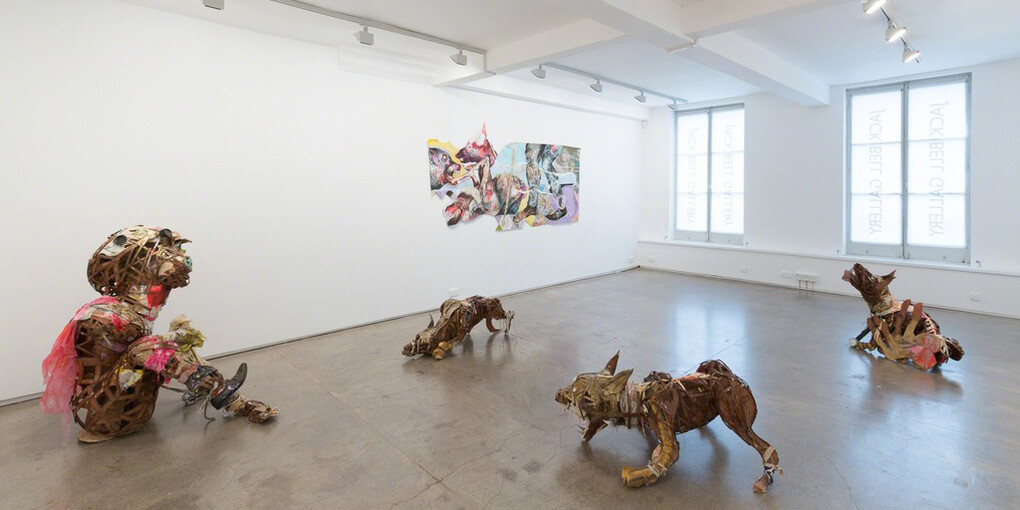 Lavar Munroe, Exhibiition view. Courtesy of Jack Bell Gallery