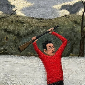 Seth Michael Forman, Raging man (detail), 2024-25. Courtesy of Frosch&Co