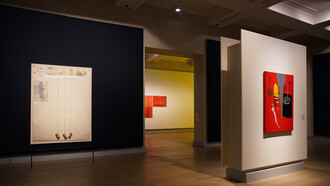 Robert Rauschenberg, 'Untitled' (Scripture III), 1974, Alighiero Boetti, 'Ononimo', 1973, Jean-Michel Baquiat, 'Alchemist', 1986
