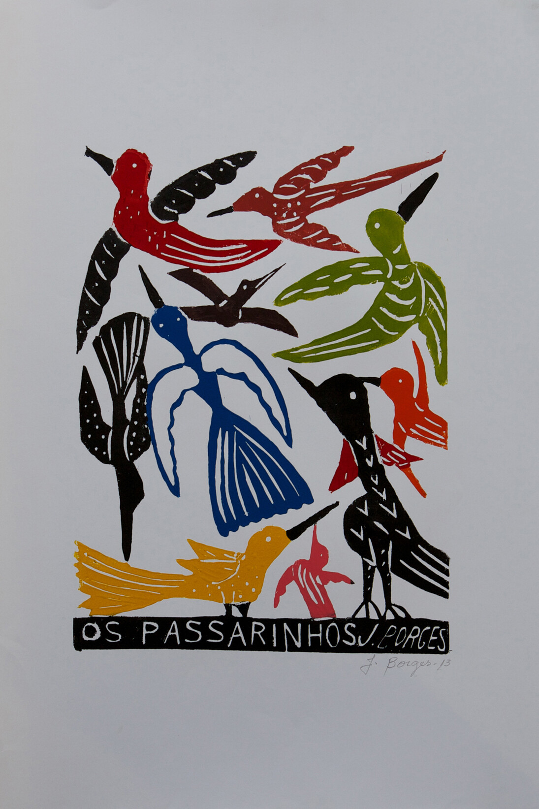 J Borges, Xilogravuras, 2013, Impressões em xilogravura sobre papel, dimensões variáveis, Cortesia do artista