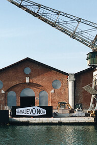 'Sarajevo Now' Pavillon in Arsenale Nord at 15th Venice Biennale. Photo by Jim Marshall