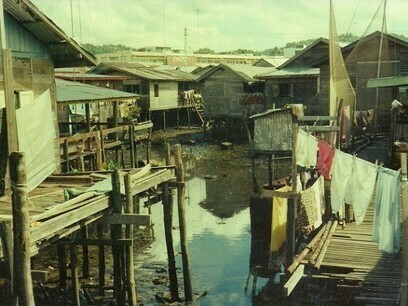 La semplicità delle case sull'acqua in Brunei