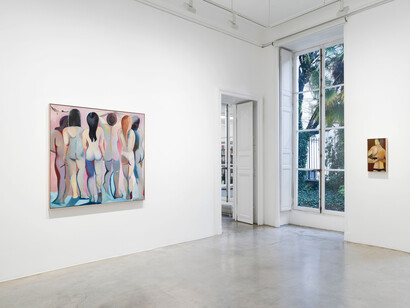 Danielle Orchard, Borrowed chord, exhibition view. Courtesy of Perrotin