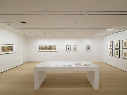 Rising sun, falling rain, exhibition view. Courtesy of Hammer Museum