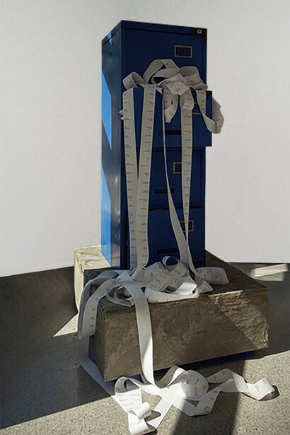 Elizabeth Eade, People who've pissed me off, mixed media installation,  2019. Copyright the artist. Courtesy HIX Art