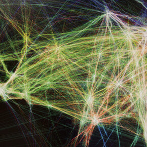 Aaron Koblin. Flight Patterns (Patrones de vuelo). 2006