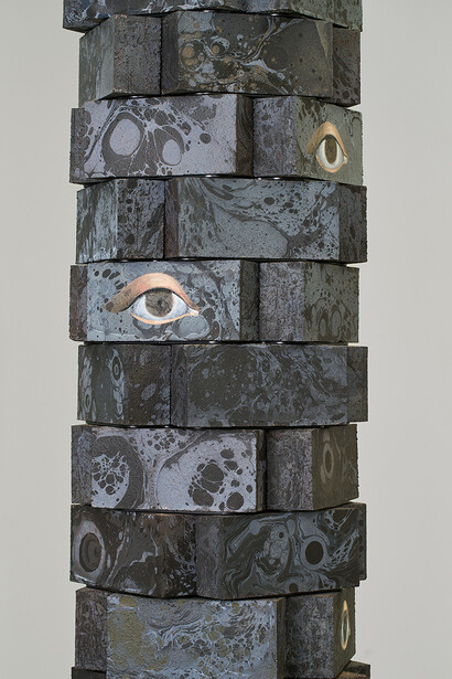 Hayv Kahraman, Brick palm 1 (detail), 2023. Courtesy of Frye Art Museum