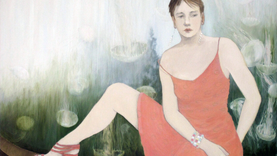 Joan Barber,Captive Sea, 2010, Oil on Canvas, 40 x 50 inches