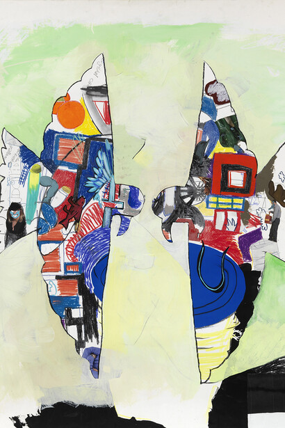 Adam Janes, It's nice to see you again, 2015, 106 x 76 cm / 41 3/4 x 29 7/8 in. Technique mixte sur papier / Mixed media on paper Pièce unique / Unique piece. Courtesy Galerie GP & N Vallois. Paris.
Photo: André Morin
