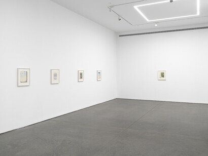 Yvonne Jacquette, From the air, exhibition view. Courtesy of Karma Gallery