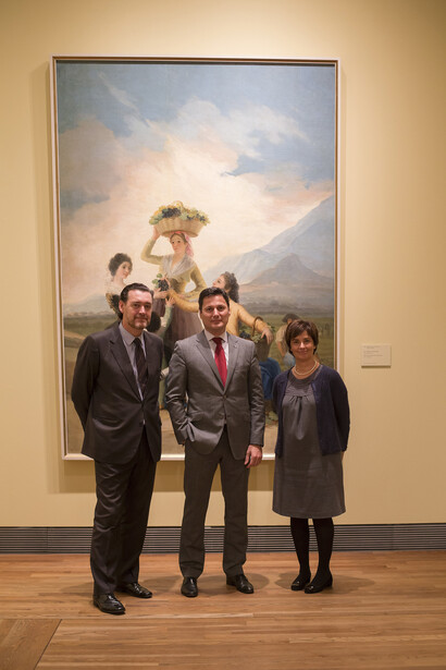 From left to right: Miguel Zugaza, Director of the Museo del Prado; Josep Alfonso, Director
of the Fundación AXA, and Marina Chinchilla, Management Deputy Director of the Museo del
Prado.