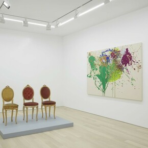 John M Armleder, Exhibition view. Courtesy of Almine Rech Gallery