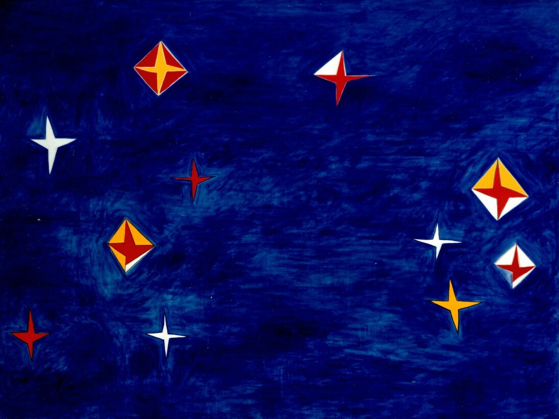 Nicola De Maria, Testa Orfica IV,1990, pigmento e resina su tela, 300x400 cm, courtesyCortesi Gallery London – Lugano.