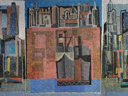 Antonio Rocchi, Ines Morigi, “Scienze e tecnica nella città nuova”, mosaico, 1964