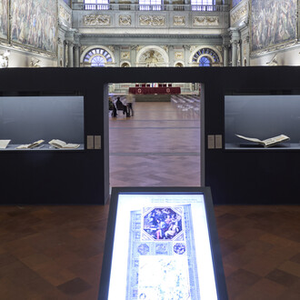 La grande sala. Giorgio Vasari per Cosimo I de’ Medici, vista della mostra. Per gentile concessione della Fondazione MUS.E