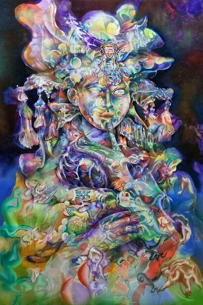 Marwan El Gamal, The throne inside (detail), 2025. Courtesy of Mashrabia Gallery of Contemporary Art