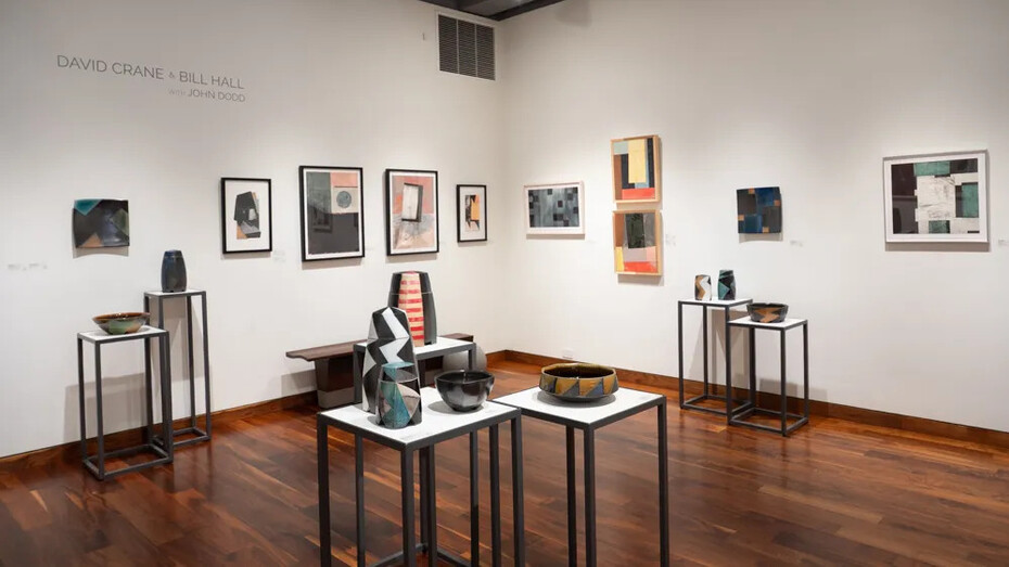 David Crane & Bill Hall with John Dodd, exhibition view. Courtesy of Momentum Gallery