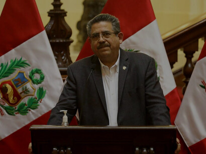 Manuel Merino, presidente de la República del Perú del 10 hasta el 15 de noviembre de 2020, en que presentó su renuncia debido a las protestas en su contra