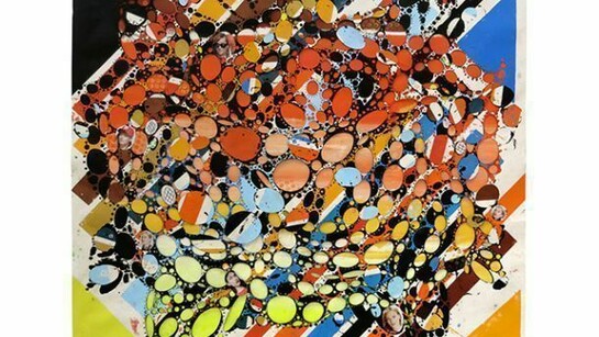 Reed Anderson, Looking Good Lady, 2014, Acrylic and collage on cut paper, 40.5 x 38.75 inches