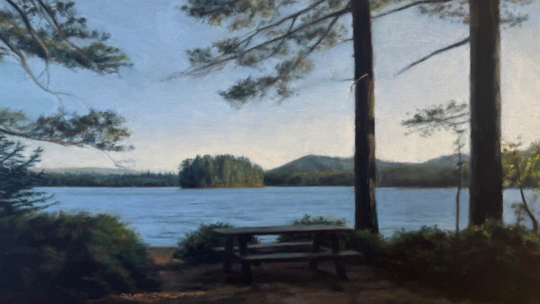 Leslie Wu, Sunday in the park (detail). Courtesy of Anna Loucks Gallery