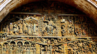 Tímpano de la Iglesia Santa Fe de Conques, Francia