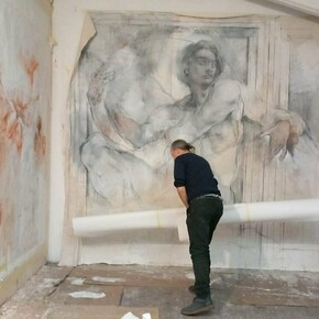 Stefano Reolon in his Studio. Courtesy of Spazio Biosfera