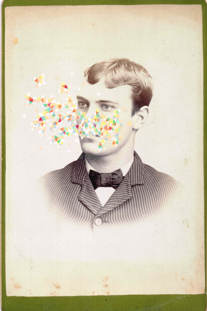 Butler, Tom 'Love', 2014, Gouache on Albumen print, 16.5 x 10 cm 