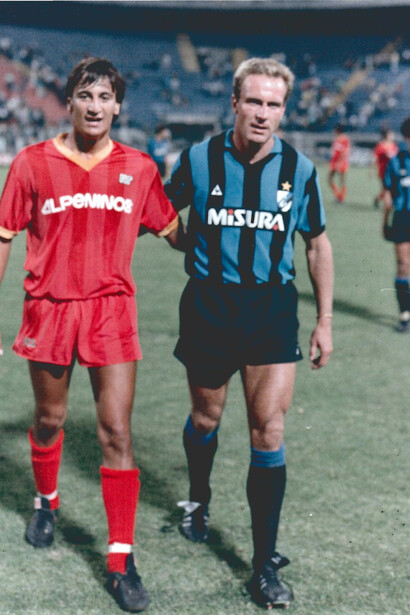 Salvatore Scarfone e Karl-Heinz Rumenigge