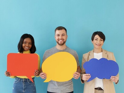 A group students continue conversation into a moment of connection and their own gist 