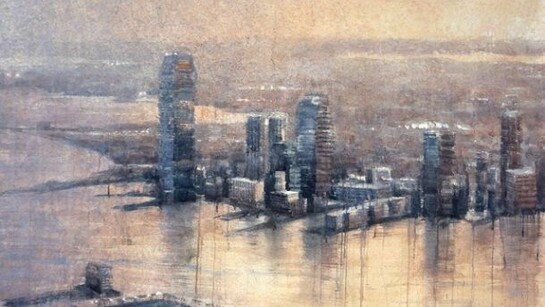 Ekaterina Smirnova, NY, watercolor, 132 x 178 cm