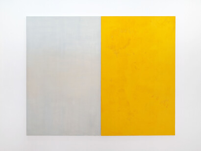 Adrian Buschmann, Vanilla Sky & Campari Orange, 2015, oil on canvas (dipthic), 210 x 260 cm