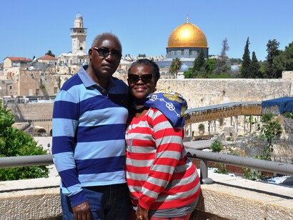 The Ambassador of Angola and his wife in Jerusalem
