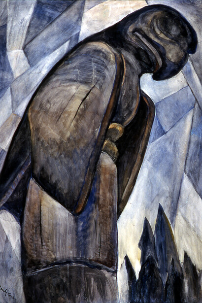 Emily Carr, Big Eagle, Skidigate, B.C. c. 1930, Watercolour on paper, 76.2 x 56.7 cm , 1980.034.001 , Art Gallery of Greater Victoria, Donated in memory of Dorothy Plaunt Dyde