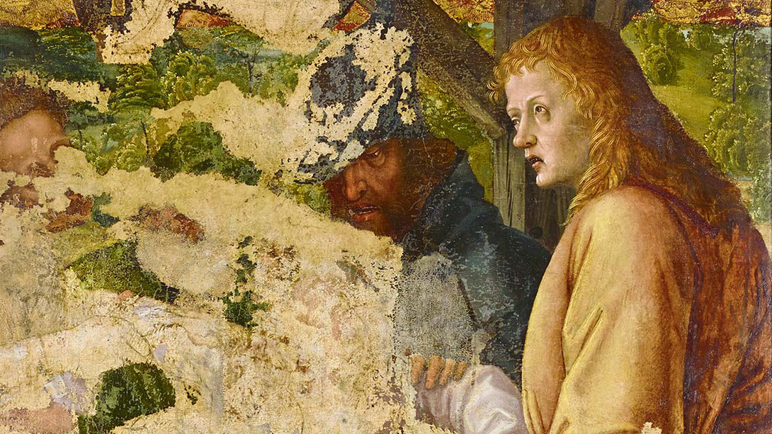 Michael Pacher, Josef wird in den Brunnen geworfen, vor 1497/1498. Mit freundlicher Genehmigung des Unteren Belvedere