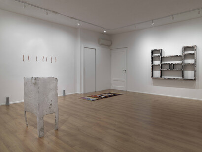 Le leggi dell'ospitalità. Veduta della mostra, Galleria P420, Bologna