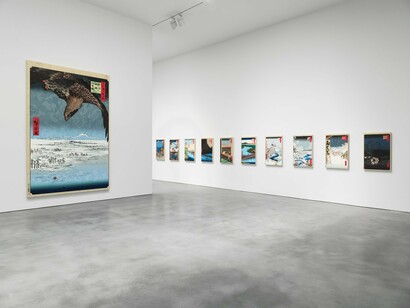 Takashi Murakami, Japonisme→ Cognitive revolution learning from Hiroshige, exhibition view. Courtesy of Gagosian Gallery