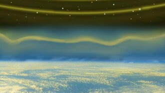 Cuando las ondas uniformes de luz estelar llegan a la atmósfera terrestre, se forman bolsas de aire caliente y frío que producen turbulencia debido a que la luz viaja ligeramente más rápido en aire más cálido y menos denso