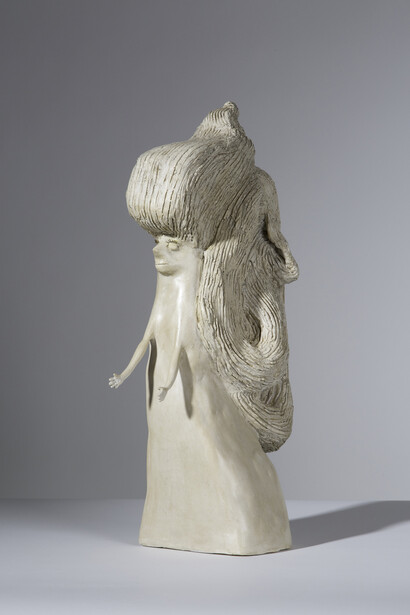 Enrico David, Roman Toilet, 2014, Jesmonite, stain, from an edition of 5 + APs, 18.75 x 9.5 x 6 inches, 47.5 x 24 x 15 cm,© the artist. Michael Werner Gallery, New York and London 