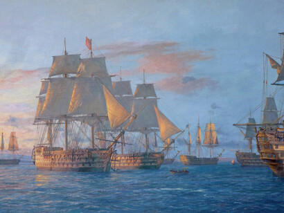 Geoff Hunt, A Concentration of Force - the Mediterranean fleet off Arenys de Mar, 9th February 1814
