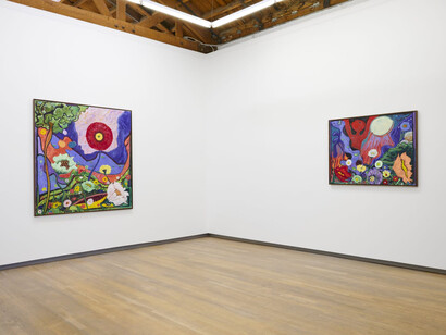 Daniel Gibson, Chasing the black bird, exhibition view. Courtesy of Nazarian / Curcio Gallery