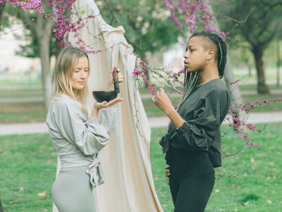 As the women explore the depths of their emotional landscapes, the gentle vibrations of the singing bowl remind them to prioritise self-love and healing on their journey