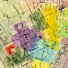 Etel Adnan, Untitled (detail), c. 1960s. Courtesy of Galerie Lelong & Co