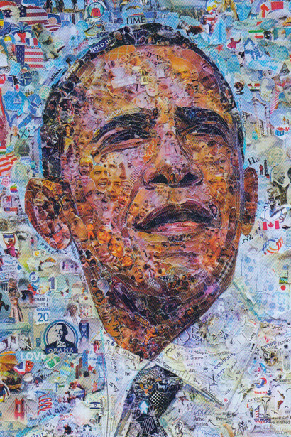 Vik Muniz. "Barack Obama"